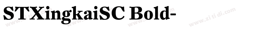 STXingkaiSC Bold字体转换